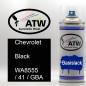 Preview: Chevrolet, Black, WA8555 / 41 / GBA: 400ml Sprühdose, von ATW Autoteile West.